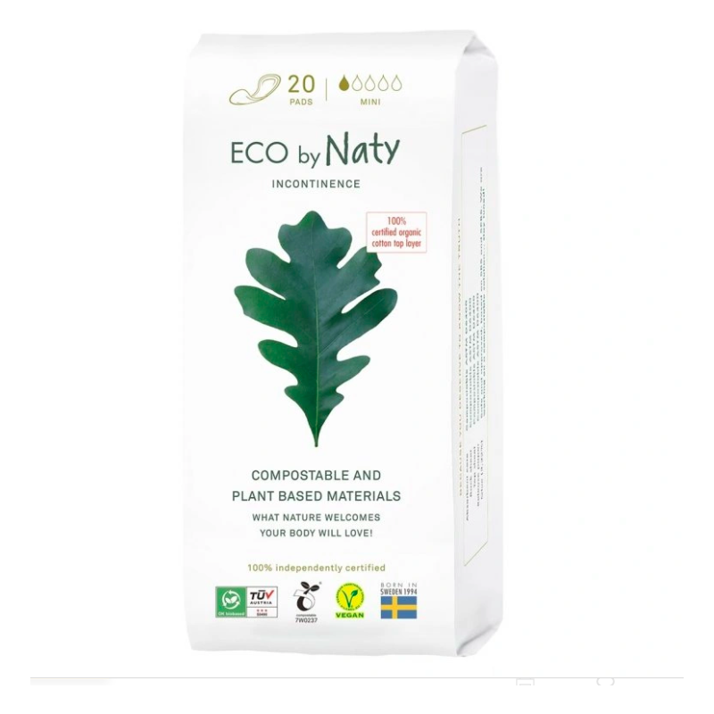 DÁMSKÉ INKONTINENČNÍ VLOŽKY (20ks) Eco by Naty